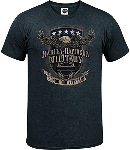 Vojna oblik Harley-Davidson - Muška majica s likom ugljen - Inozemni tour | Podrška branitelja