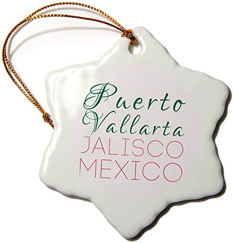 3dRose Puerto Vallarta, Jalisco, Nacionalne boje Rodni grad Domoljub Meksiko-Nakit (ORN_311607_1)