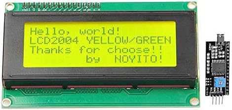 NOYITO 2004 20x4 LCD modul sa žuto-zelenim pozadinskim osvjetljenjem sa standardnim sučeljem vozač PŠENICA I2C