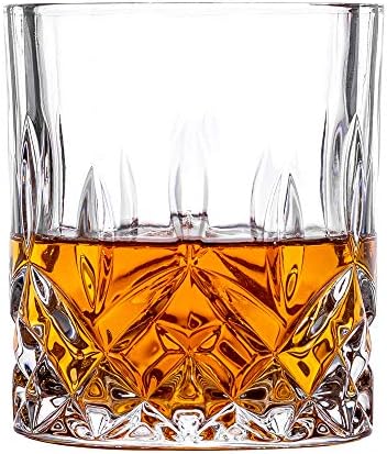Amlong Kristalnu Бессвинцовый Dual Starinski Kristalnu čašu za viski - Klasični i Moderan dizajn – Idealno za