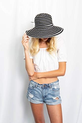 Ženski šešir San Diego Hat Company s полосатыми solarnim poljima u strip - Jedna Veličina