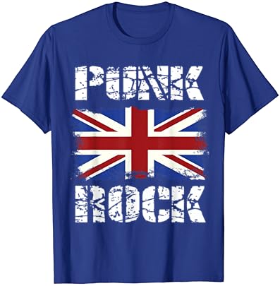T-shirt u stilu punk-rock s винтажным zastavom Uk, Live glazba, Britanski t-shirt