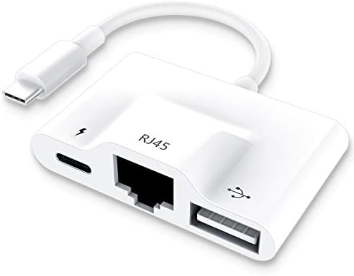 USB mrežni prilagodnik, C - RJ45 Ethernet LAN,3 u 1 USB Adapter C-Ethernet i punjenje USB i USB C za Samsung Galxy MacBook Huawei Honor Google Pixel 4/4XL/3/3XL HTC 11
