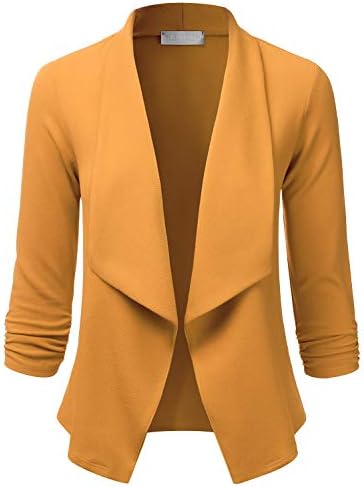 Ženski blazer EIMIN s 3/4 rukava, otvoren ured za radna jakna-cardigan (S-3XL)