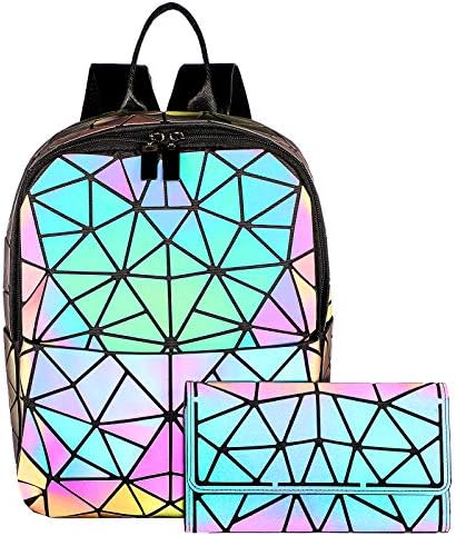 Geometrijski sjajni, torbice i torbe za žene, Holografski светоотражающая torba preko ramena, novčanik