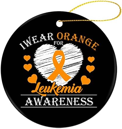 Nosim Narančasta Božićni Ukras Za Podizanje Svijesti o Raku Leukemije Oko Božićne Nezaboravan Pločice 2,8 inča