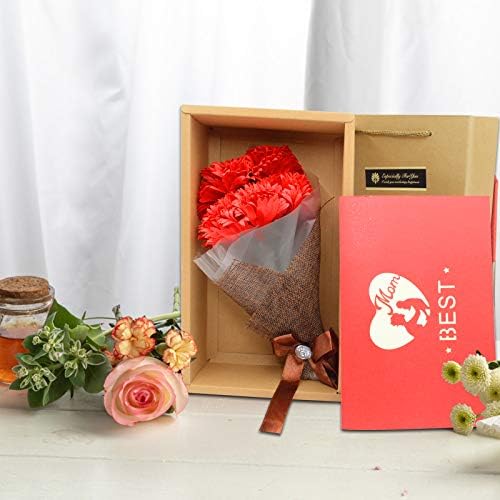 Darove za mama, Buket Lišća Umjetni Cvijet Karanfile, Buket Roze Ručni rad, Cvijet s razglednica na Majčin Dan