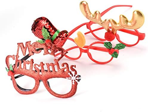 16 KOM. Svečanim bodova,Slatka Božićna rimless za naočale,Fleksibilnost za sve veličine,Odlična zabava i odmor