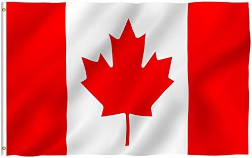Anley Fly Breeze 3x5 Noga Zastava Kanade - Dokaz svijetle boje i blijedi - Naslov platna i Dvostruki vez - Kanadski