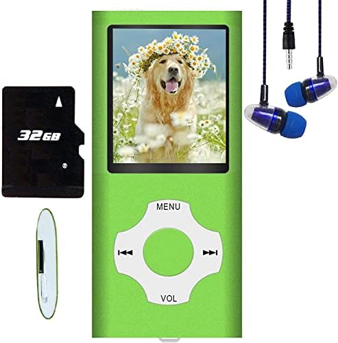 MP3 - player / MP4 player, Hotechs MP3 Music player s 32 GB Memorije, SD-kartica je Suptilan Klasični Digitalni LCD zaslon 1,82 Ekran Mini-USB priključak s FM radio, Snimanje Glasa (Plava)