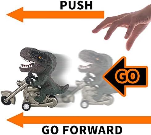 Povucite natrag vozila S Pogonom Od Trenja Motocikl Dinosaur Auto Igračku, Novo Triceratops Životinja i Igračka