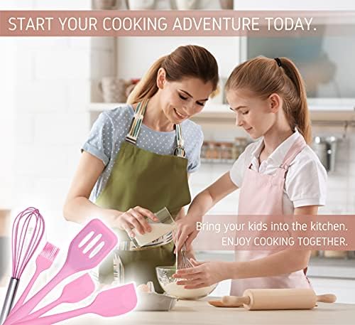 CheffyKids - Pravi Set za pripremu hrane za djecu - Dječje setovi za kuhanje - 5 Kom. Posuđe za pečenje - Pink