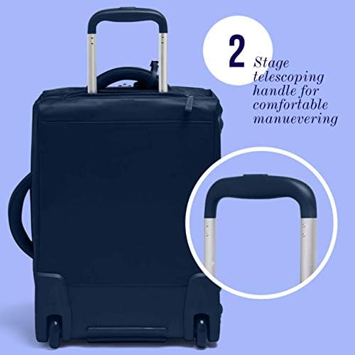 Lipault - 0% Fleksibilan Preklopni vertikalni torba za ručne prtljage 55/20 na kotačima za žene - Tamno plava