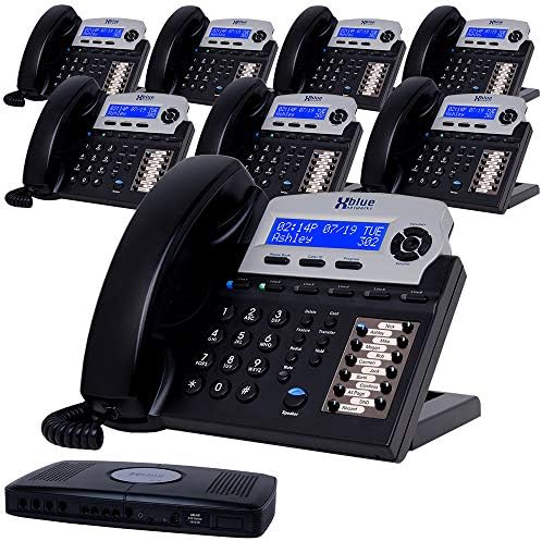 Komplet za telefonski sustav za male poduzetnike XBLUE X16 s (6) Telefonima (6) Vanjska linija i (16) Kapacitet telefona - Uključuje govorni automat, Govorne pošte, caller Id, Pager i Interfon