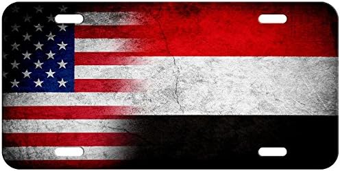 Registarske pločice ExpressItBest od visokokvalitetnog aluminija - Zastava Jemena (Йеменский) - Seljački/SAD