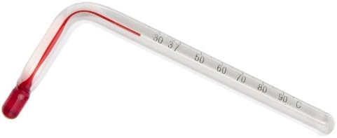 SP Bel-Art, Kutna laboratorijski termometar H-B DURAC S tekućinom U staklu; od 25 do 95 ° C, Punjenje Organskom