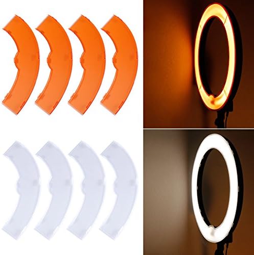 Set filtera narančaste i bijele boje Neewer za Neewer 18 cm/48 cm 75 W 600 W 5500 Na Kružnom Lampa i 55 W 240