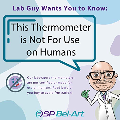 SP Bel-Art, Laboratorijski termometar H-B DURAC Plus oklopnih tekućinom U staklu; od -40 do 120 ° c, Roniti