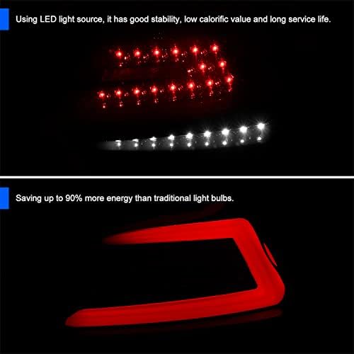 Postavljanje Spec-D Sjajne Crne Dimne Leće Serijski LED Stražnja svjetla, u skladu sa stražnje feralom Subaru
