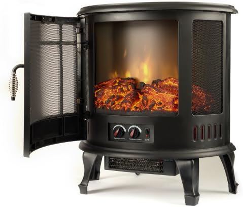 e-Flame SAD Regal samostalni Električna Каминная štednjak - Trodimenzionalni полено i Efekt vatre (Crna)