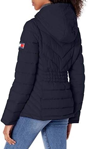 Ženska elastična упаковываемая jakna s kapuljačom Tommy Hilfiger s kapuljačom