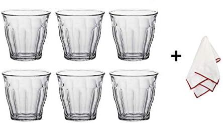Staklene čaše iz Дюралекса Pikardija s полировальной krpom