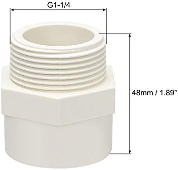 uxcell 40 mm Slip X G1-Vanjski Navoj 1/4 PVC Priključak za Cijevni Adapter Priključak 5 kom.