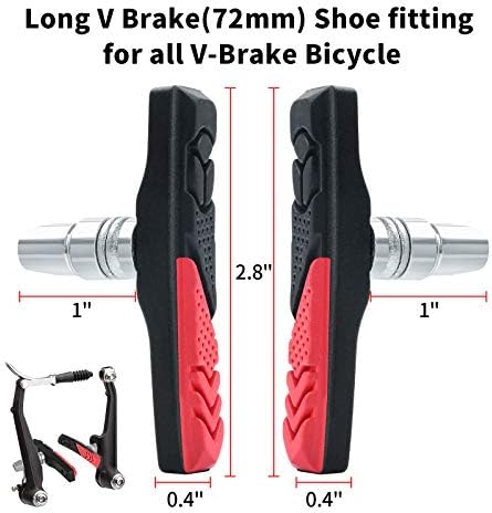 Set kočionih obloga za bicikl RUJOI,V-oblika kočnice jastučići od matice i podloške, Komplet za zamjenu V-profila