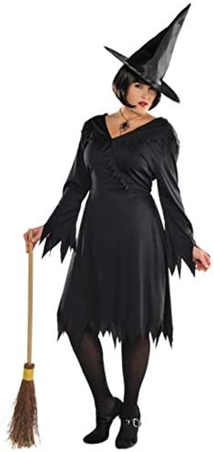 Stavite Sebi Klasični Kostim Vještice na Noć vještica za Žene, Crna, Plus Size