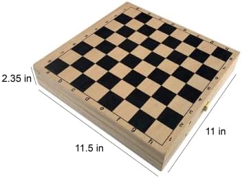 Brza Igra S Podloškom i Set Drvenih Šah (Šah komada Uključena)– Hokej Drvene igre za djecu i odrasle – 22,7
