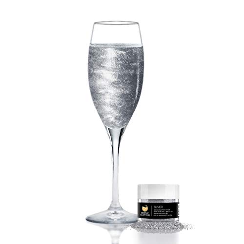 Silver PIVO SJAJ Jestiva Sjaj Za Vino, Kokteli, Šampanjac, Piće i napitak | 4 Grama | KOŠER Certifikat kao |