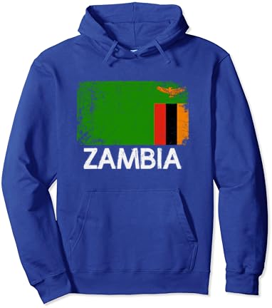 Zastava Zambije | Vintage, Izrađen U Zambiji, Poklon Pulover s Kapuljačom