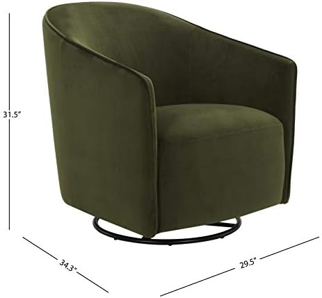 Brand – Moderna baršunasto stolica-jedrilica sa zakovicama Стоуэлл sa zakrivljenim naslonom za leđa i osloncem