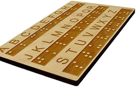 Kreativni prostor za odmor Drvena Ploča za brailleovo pismo s reljefni bodova - Odličan trening alat Montessori za sve uzraste