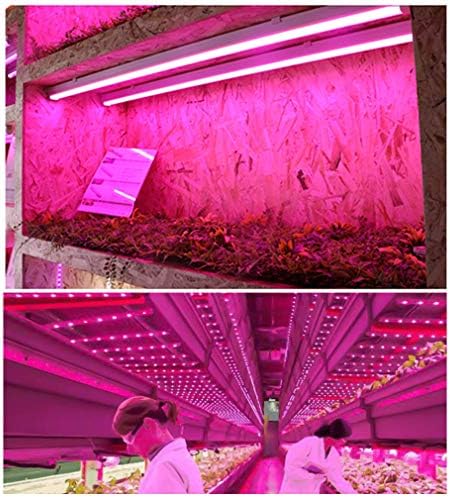 [6 komada] Led trake za uzgoj biljaka 2 ft, 60 W (6 x 10 W) t5 S visokih performansi Ugrađen uređaj, proširivi