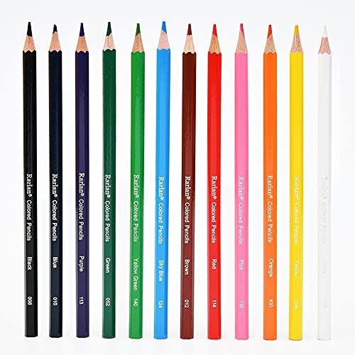 Olovke u boji Rarlan na Veliko, Pre izoštriti Olovke u Boji za djecu u 12 Različitih Boja, Pakiranje od 36 komada,