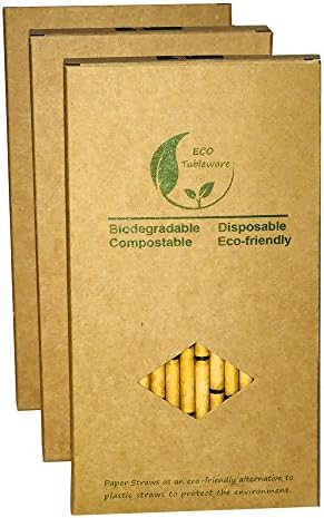 Žuti Bambus Slamke Za Piće Papira Za Zamjenu Plastičnih Соломинок, Organski Ekološki Bambus Slamke