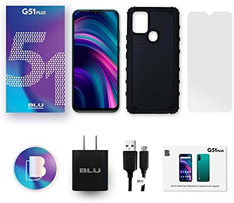 BLU G51 Plus | 2021 | Baterija na cijeli dan | Otključan | 6,5 inčni Zaslon HD+ Infinity | 64 GB | Trostruka 13-megapikselna kamera | Verzija za SAD | Jamstvo SAD | 3/64 GB | Zelena