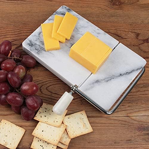 RSVP Međunarodni Nož za rezanje sira od bijelog mramora i Rezanje ploče, 5 x 8 | Cut Sirevi, Meso i druge grickalice