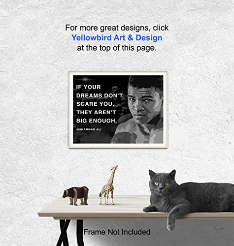 Plakat Muhammad Ali - Motivacija sportski citat - Dekor za dom, Ured, Teretanu, Muške pećine, Spavaće sobe -