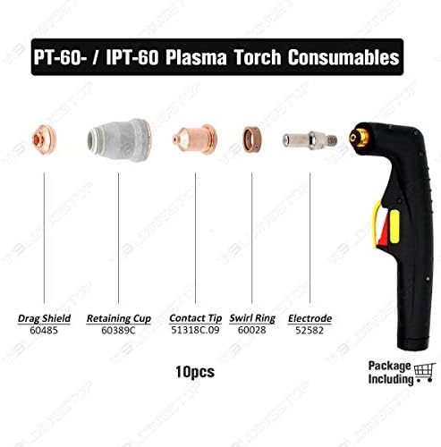 PT-60 PT-40 Potrošni materijal za plamenik Pin Savjet plazma rezanje 51318C.09 Nos 0,9 mm 0,035 30A - 40A PK-10