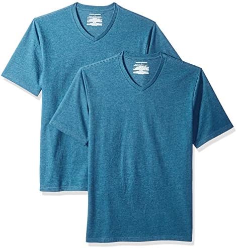 Muška majica Essentials od 2 komada uobičajenih oblika kratkih rukava i V-izrez