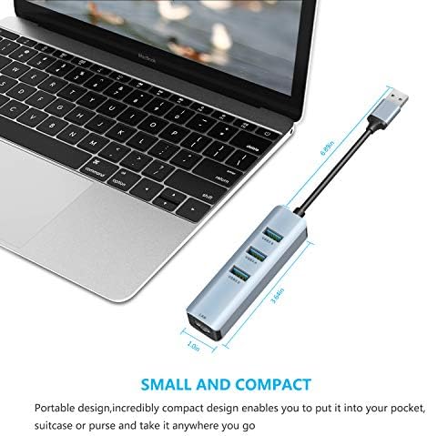 Adapter za USB 3.0 za Ethernet,3-portni hub USB 3.0 ABLEWE adapter RJ45 10/100/1000 Gigabit Ethernet Podržava