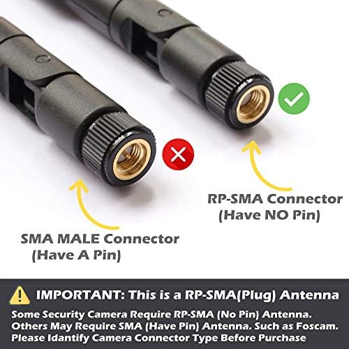 TECHTOO 9dBi Omni WiFi Antene sa RP-SMA za Bežični Usmjerivač/USB/PCI pci-e Karticu/IP kamera/Bežični Produžetak