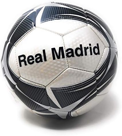 Nogometna lopta, Real Madrid, Veličina 5 Službeni Licencirani Nogomet Srebro 2019-2020 Odlično za igrača, navijači,
