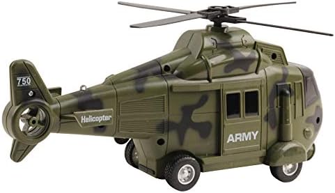 Vojni Helikopter Vokodo 11 Sa Svjetlosne Zvukovima Push And Go Uključuje Sanaciju Košaricu Solidna Igračka Sila