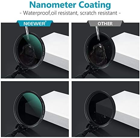 Neewer 82 mm, Sine Затенитель ND Filtar neutralne Gustoće Promjenjivi Filter od ND2 do ND32 (1-5 Stop) za Objektiv