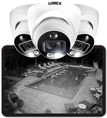 Lorex 4K Ultra HD Analogni Aktivno Suzbijanje Unutarnja / Vanjska Dome Kamera za Sigurnost (Dodatak) | u Boji