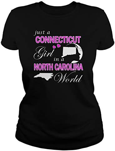 Samo djevojka iz Connecticuta u majici Svijet u Sjevernoj Karolini.