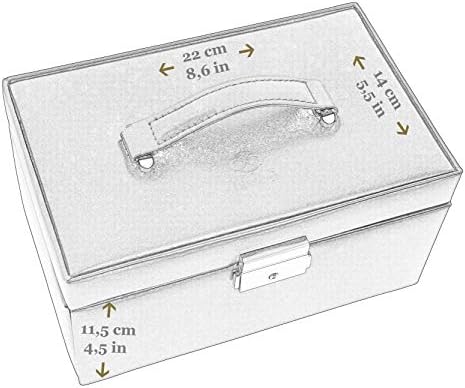 Kutija za nakit s otporom vremena | Organizator za nakit od prave kože | tamno plava pribor za pohranu ključeva